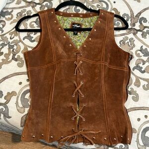 Wilson suede vest with side zipper